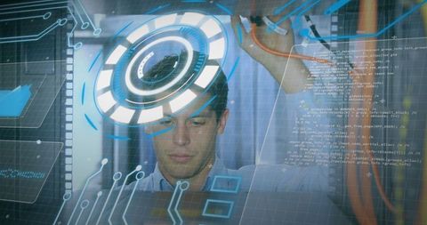 Technician Analyzing Dataand Implementing Network Solutions - Download Free Stock Images Pikwizard.com