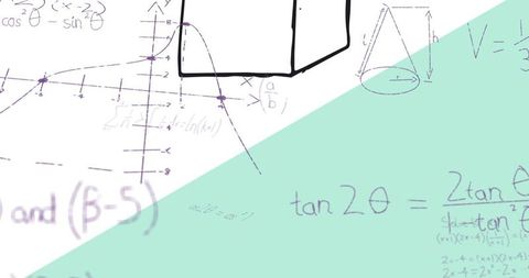 Mathematical Equations and Graphs on Abstract Background - Download Free Stock Images Pikwizard.com