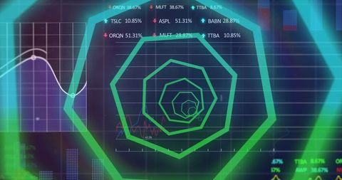 Futuristic Financial Data Spiral in Neon Theme - Download Free Stock Images Pikwizard.com