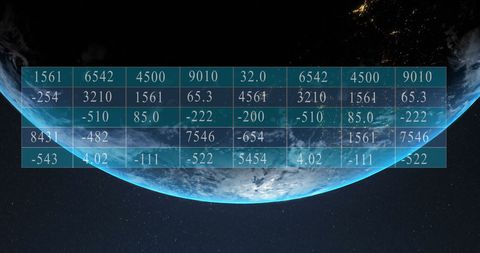 Financial Data Digital Interface Over Curved Globe Background - Download Free Stock Images Pikwizard.com