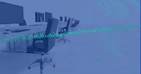 Futuristic Office with Data Visualization Elements - Download Free Stock Images Pikwizard.com