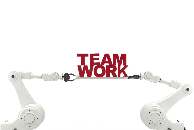 Robotic Arms Holding Teamwork Text on Transparent Background - Download Free Stock Videos Pikwizard.com