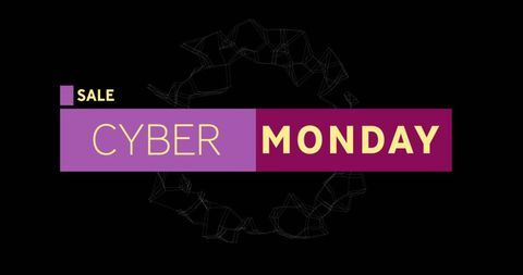 Cyber Monday Sale Promotion Digital Concept on Dark Background