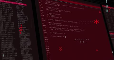 Programming Code Projected on Virtual Screens - Download Free Stock Images Pikwizard.com