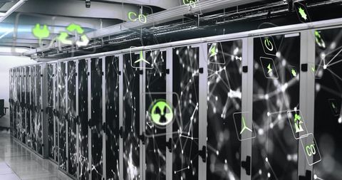 Eco-Friendly Technology Concept with Digital Data Servers - Download Free Stock Images Pikwizard.com