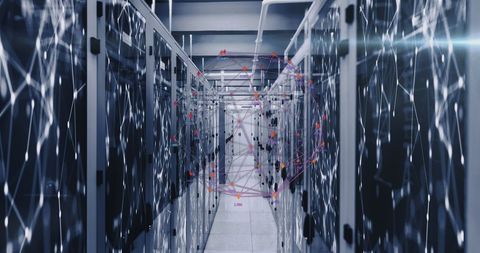 Futuristic Digital Interface in Modern Data Center - Download Free Stock Images Pikwizard.com