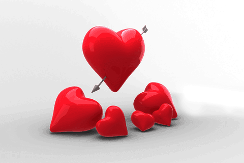 3d red hearts with arrow on transparent background for valentine's - Download Free Stock Videos Pikwizard.com