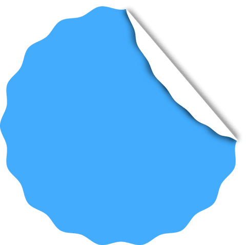 transparent background blue sticker with curl effect - Download Free Stock Videos Pikwizard.com