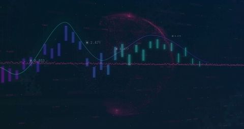 digital stock market chart with candlesticks and line graph - Download Free Stock Images Pikwizard.com
