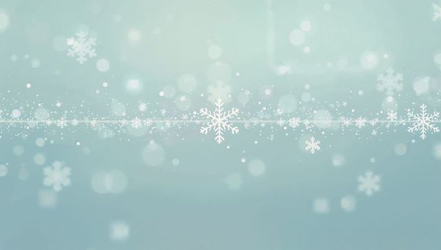 Teal winter snowflake band with bokeh sparkle and minimalist glitter background