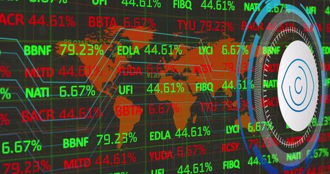 Global Data Processing with Digital Interface Overworld Map - Download Free Stock Images Pikwizard.com