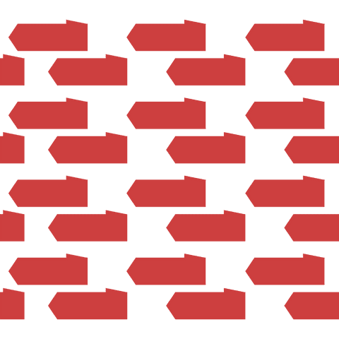 Red geometric shapes pattern on transparent background