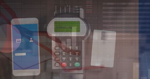 Digital Payment Terminal with Credit Card and Smartphone Interface - Download Free Stock Images Pikwizard.com