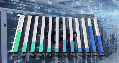 Digital Data Visualization in a Modern Server Room Environment