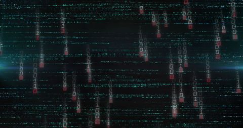 falling digital binary code on virtual screen display - Download Free Stock Images Pikwizard.com