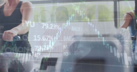 Concept blending fitness with financial data overlay