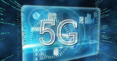 Futuristic 5G Network and Digital Communication Concept - Download Free Stock Images Pikwizard.com