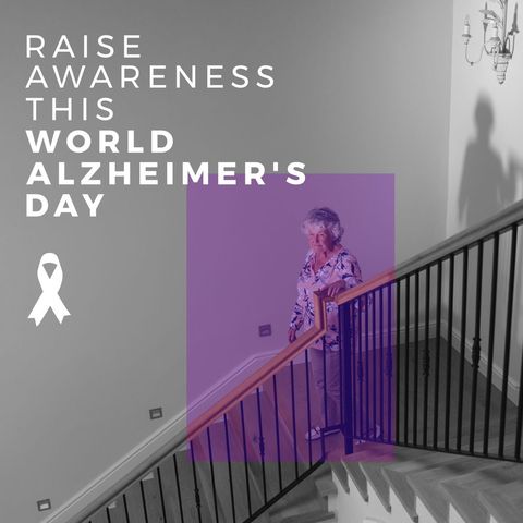 World Alzheimer's Day Awareness Campaign Banner with Senior Woman - Download Free Stock Templates Pikwizard.com
