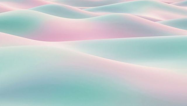 Flowing Pastel Dunes Creating Serene Minimal Gradient Landscape with Satin-Like Texture