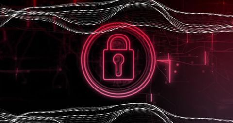 Glowing Padlock Icon with Digital Networks Representing Online Security - Download Free Stock Images Pikwizard.com