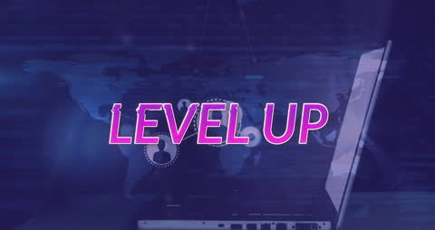 Dynamic Level Up Text Animation Global Connections