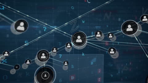 Cyber Network Animation with Digital Connections and Hacker Theme