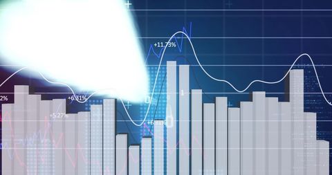 Futuristic Data Processing Concept with Graphs and Charts - Download Free Stock Images Pikwizard.com