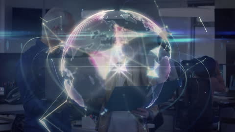 Futuristic Business with Global Digital Interface