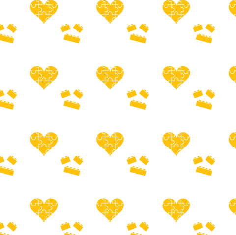 Yellow Puzzle Hearts and Blocks Pattern on Transparent Background - Download Free Stock Videos Pikwizard.com