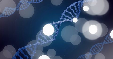 DNA Strands and Light Orbs on Dark Background Convey Science Concept - Download Free Stock Images Pikwizard.com