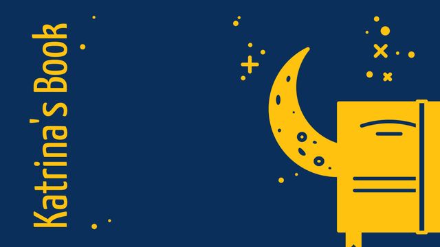 Vector graphic featuring a book with a crescent moon and stars on a navy background. Ideal for book covers, nighttime reading themes, educational materials, personalized journals, or digital designs aiming for a creative and abstract look. Suitable for projects involving literature, night sky aesthetics, or custom branding.