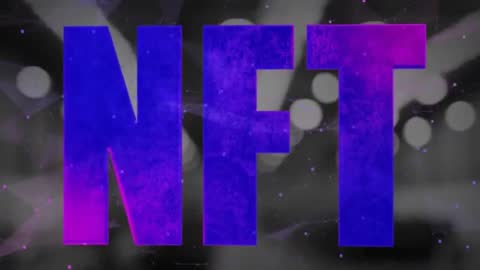 Futuristic NFT Concept with Vibrant Bokeh Background