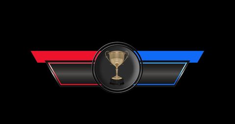 Digital trophy graphic for sports broadcast news
