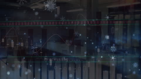 Digital Snowfall Over Data Processing Interface