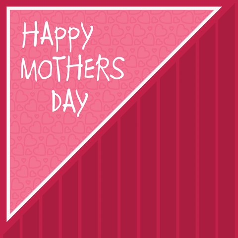 Happy mothers day text on transparent background with heart pattern