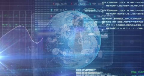 Digital Data Processing on Global Network - Download Free Stock Images Pikwizard.com