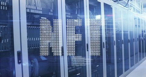 Nft visualization in high-tech server room environment
