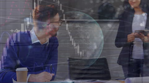 Financial Data Concept in Modern Office Environment