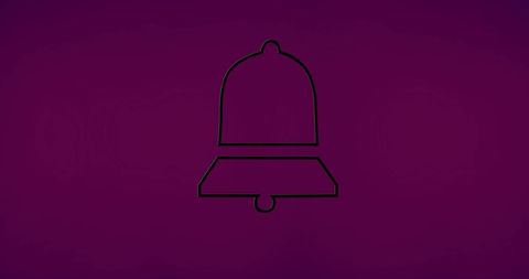 Bell Icon on Purple Background Conceptual Design