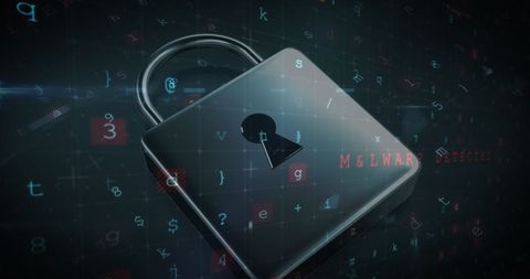Secure Cyber Lock Representing Digital Protection and Code Encryption - Download Free Stock Images Pikwizard.com