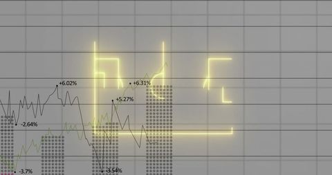 Data analytics dashboard with neon highlights