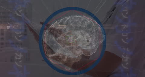 Innovative Digital Network over Warehouse Background