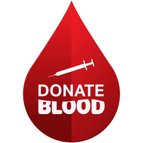 Transparent Blood Donation Symbol with Inspiring Message