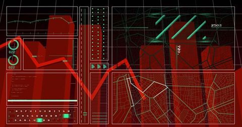 Advanced Data Dashboard Interface with Analytics and Cybersecurity