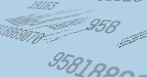 Blurred Digital Numbers and Data on Blue Background - Download Free Stock Images Pikwizard.com