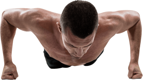 shirtless athlete performing transparent push-ups against white background - Download Free Stock Videos Pikwizard.com
