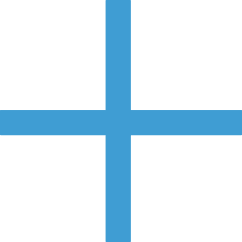 Digital blue cross illustration on transparent background