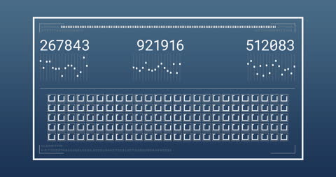 Futuristic Data Processing on Digital Screen