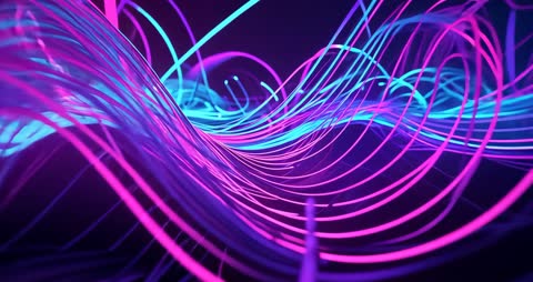 Dynamic Neon Waves Creating Futuristic Motion