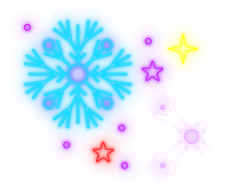 Vibrant Transparent Neon Snowflakes and Stars - Download Free Stock Videos Pikwizard.com